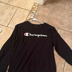 Champion Black long sleeve tee shirt